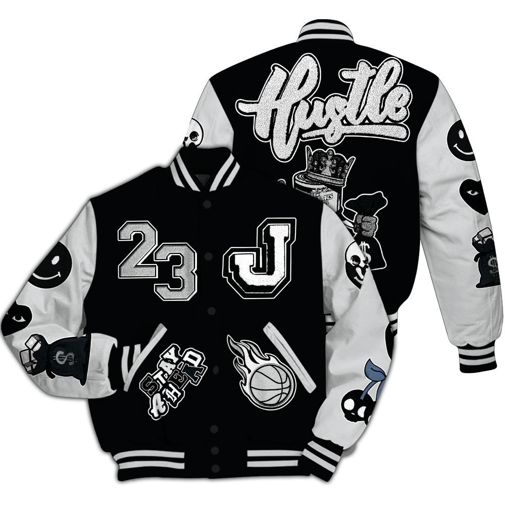 Varsity Jacket To Match Mid Space Jam 1s - Hustles Money Number 23 All Over Print