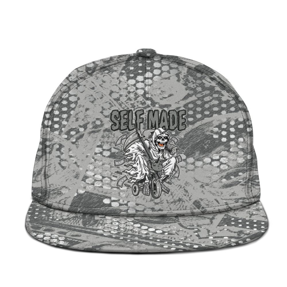 Snapback To Match Retro Wet Cement 4s - Self Make Skeleton Banknotes Art Graphic