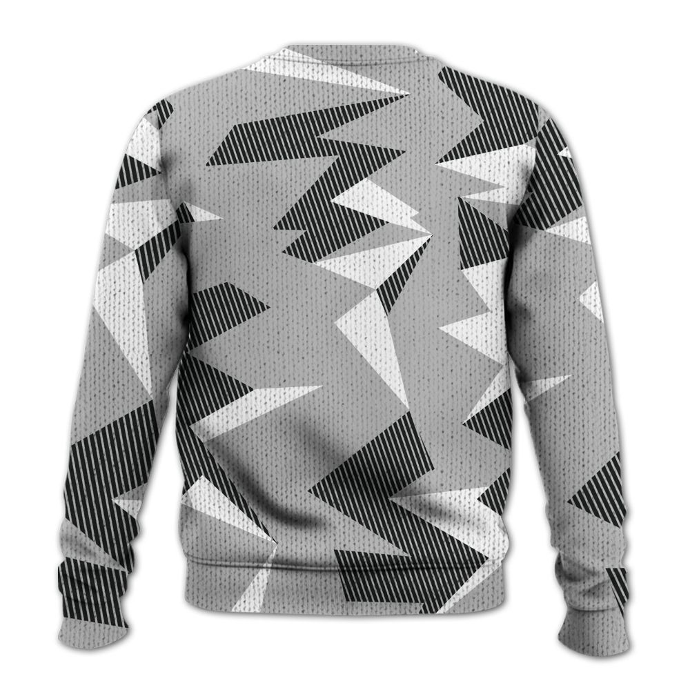 Knitted Sweater To Match Low 85 Metallic Black 1s - Geometric Camouflage Pattern