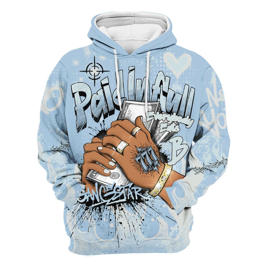 Hoodie To Match Forget Me Not 4s - Lucky Money Paid In Full Graffiti All Over Print