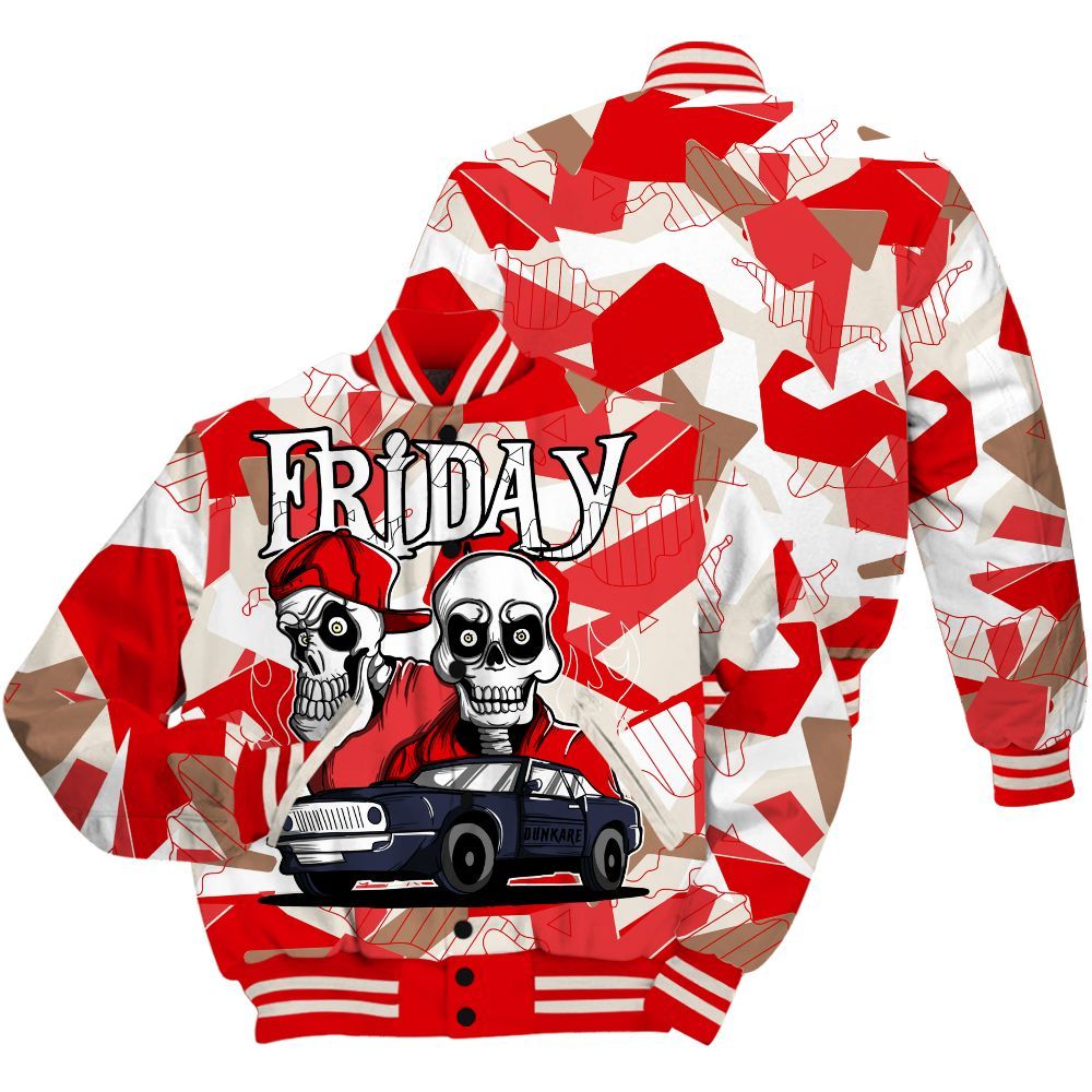 Varsity Jacket To Match Low OG Howard Bison 1s - Friday Funny Retro All Over Print