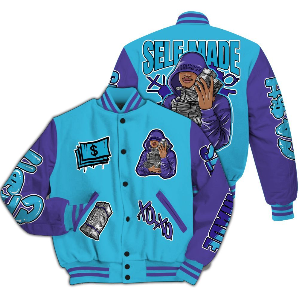 Varsity Jacket To Match Retro Aqua 6s - Selfmade Unique All Over Print