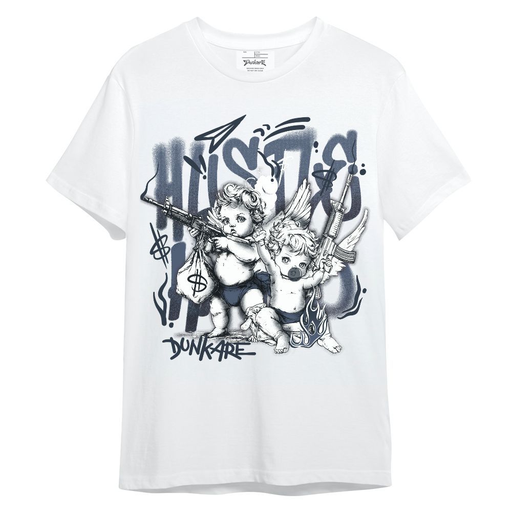 Shirt To Match Low Diffused Blue 11s - Hustle Hard Angel Unisex Shirt