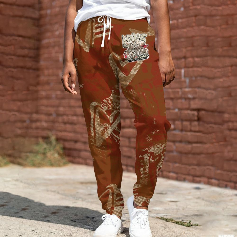 Sweatpant To Match Archaeo Brown 5s - Skull Love All Over Print