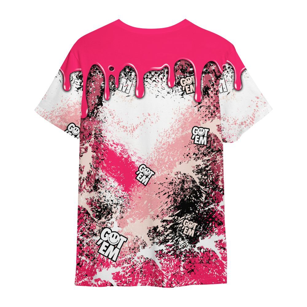 Shirt To Match A'One Hyper Pink Shirt, Dripping 23 Drip All Over Print