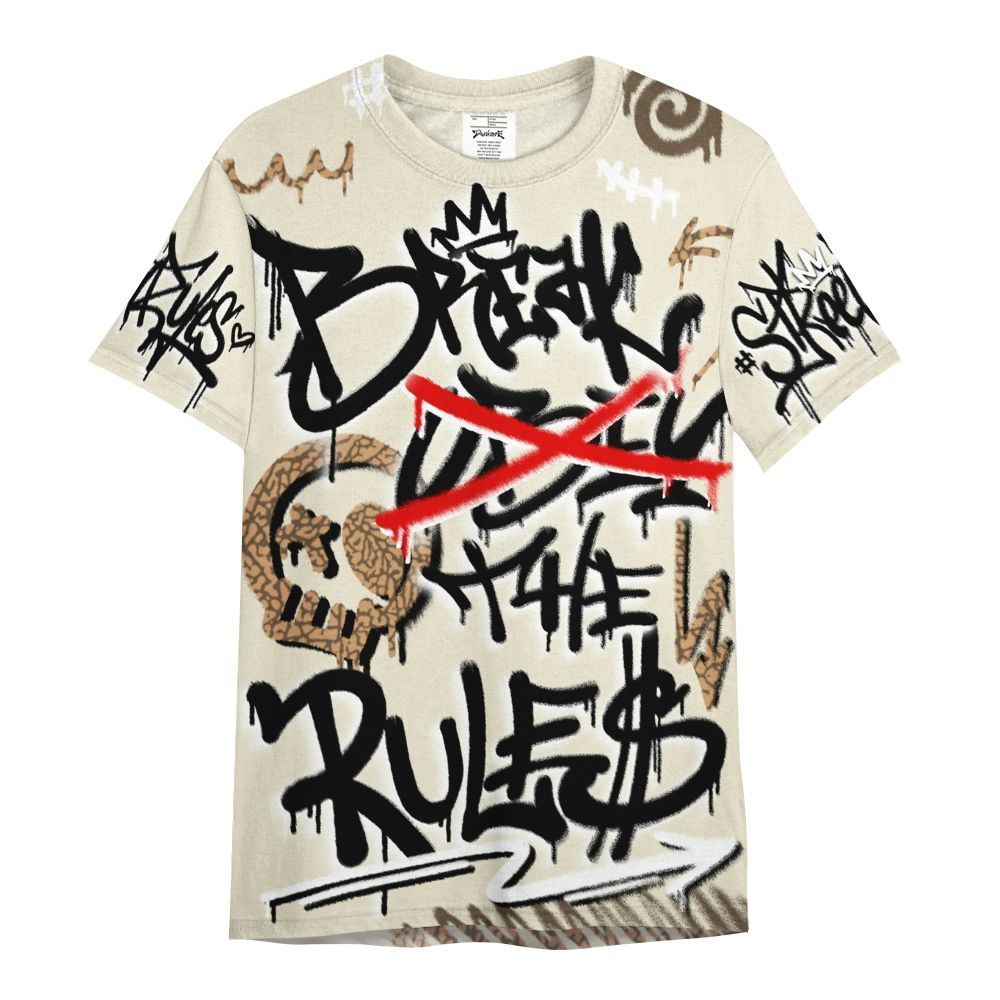 Shirt To Match Orewood Brown 3s - Break Rules Streetwear All Over Print