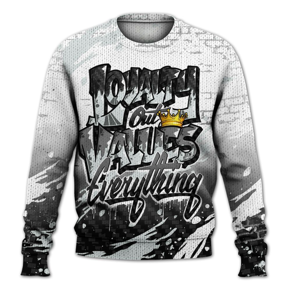 Knitted Sweater To Match Kobe 9 Protro Halo - Values Of Loyalty Drip