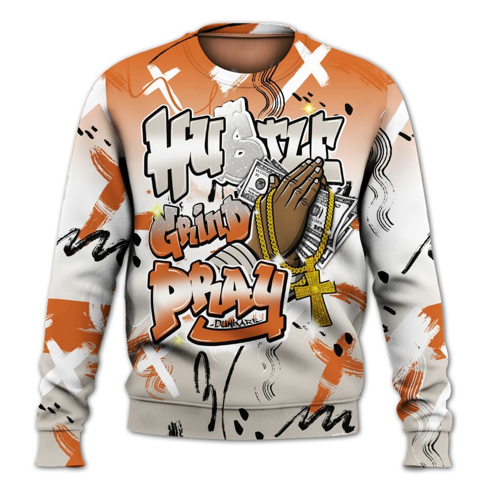 Sweatshirt To Match SE Craft 5s - Money Hustle Grind Pray All Over Print