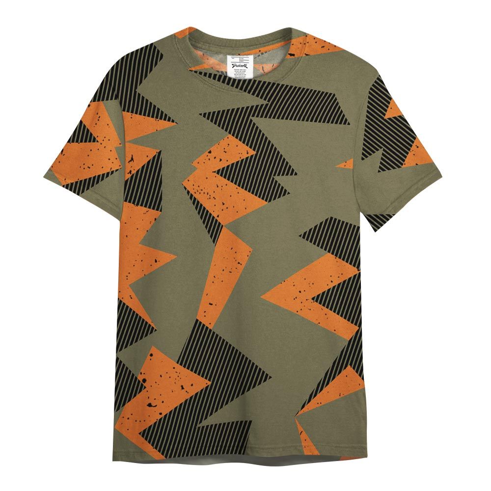 Shirt To Match Olive 5s - Geometric Camouflage Pattern Shirt Outfit