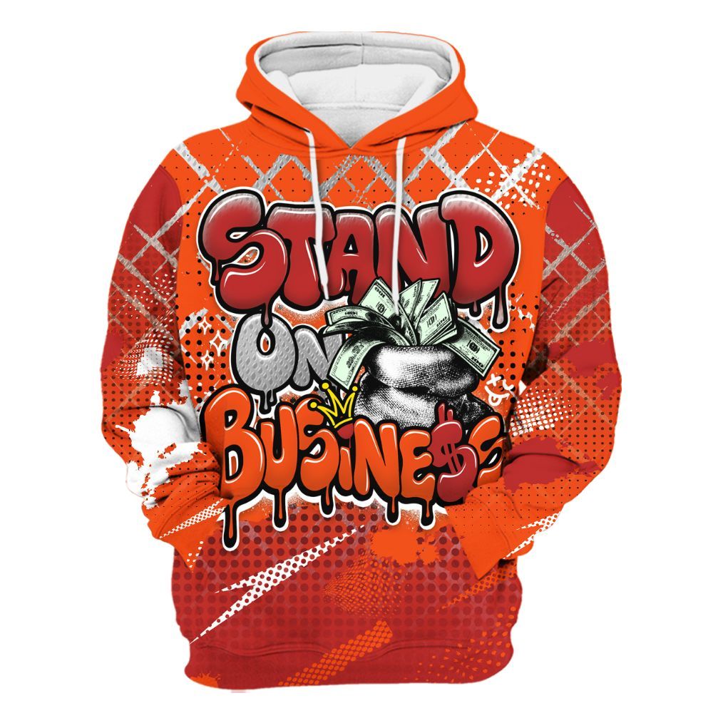 Hoodie To Match Kobe 6 Protro Total Orange - Halftone Stand Business Dripping All Over Print