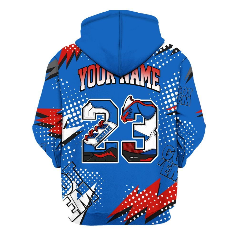 Hoodie To Match Kobe 6 Game Royal - Custom Name Number 23 5s All Over Print