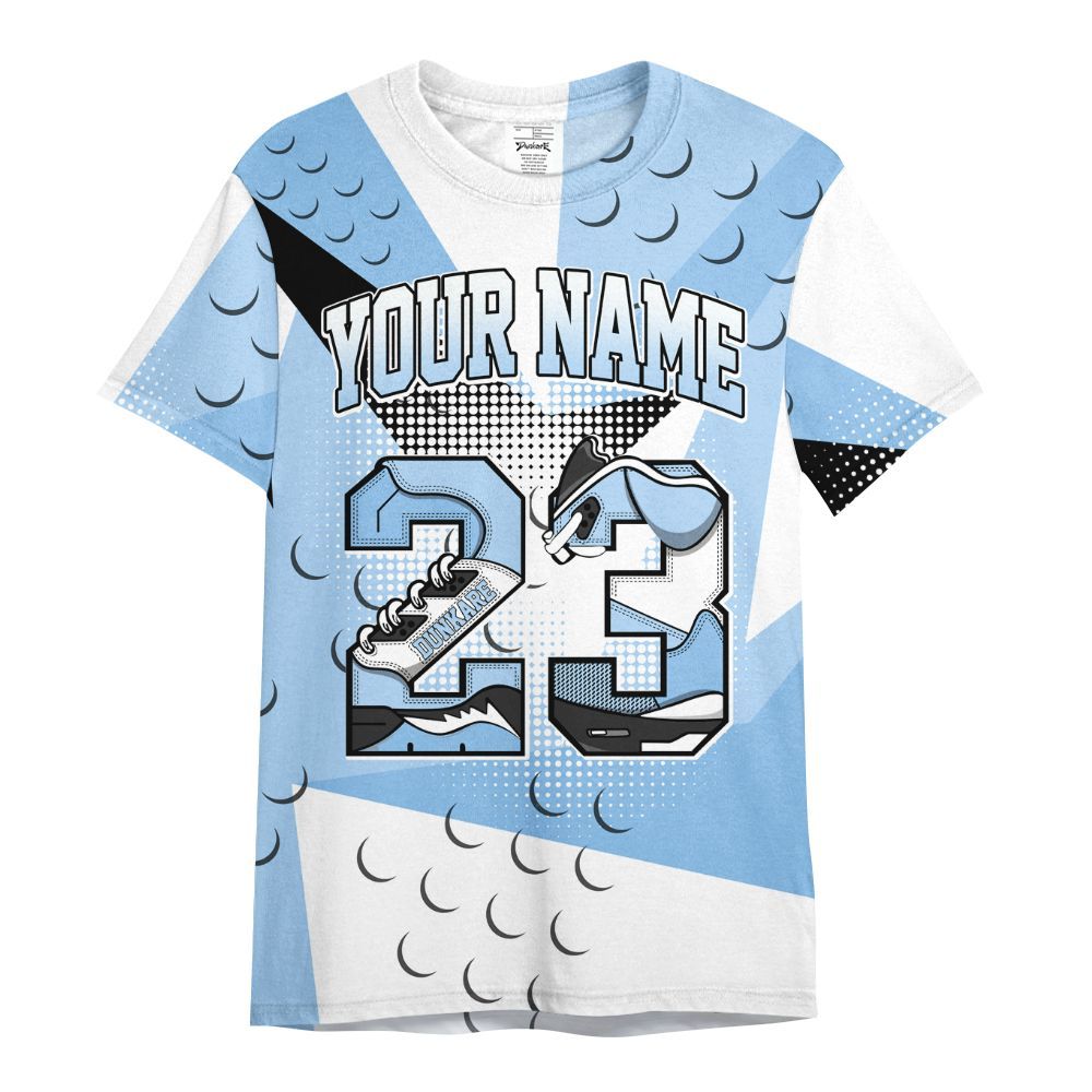 Shirt To Match High University Blue 1s - Poly Custom Name Number 23 5s All Over Print