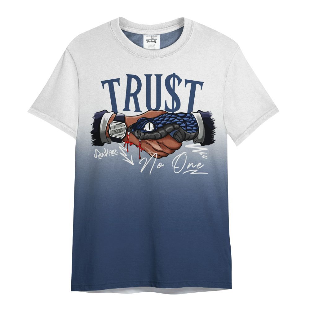 Shirt To Match Low 85 Metallic Blue 1s - Snake Trust No One Drip All Over Print