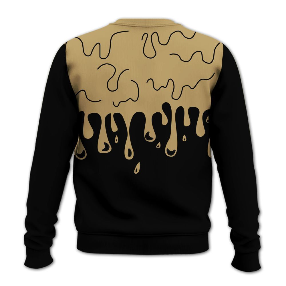 Sweatshirt To Match High OG Black Metallic Gold 1s - Snake Trust No One Drip All Over Print