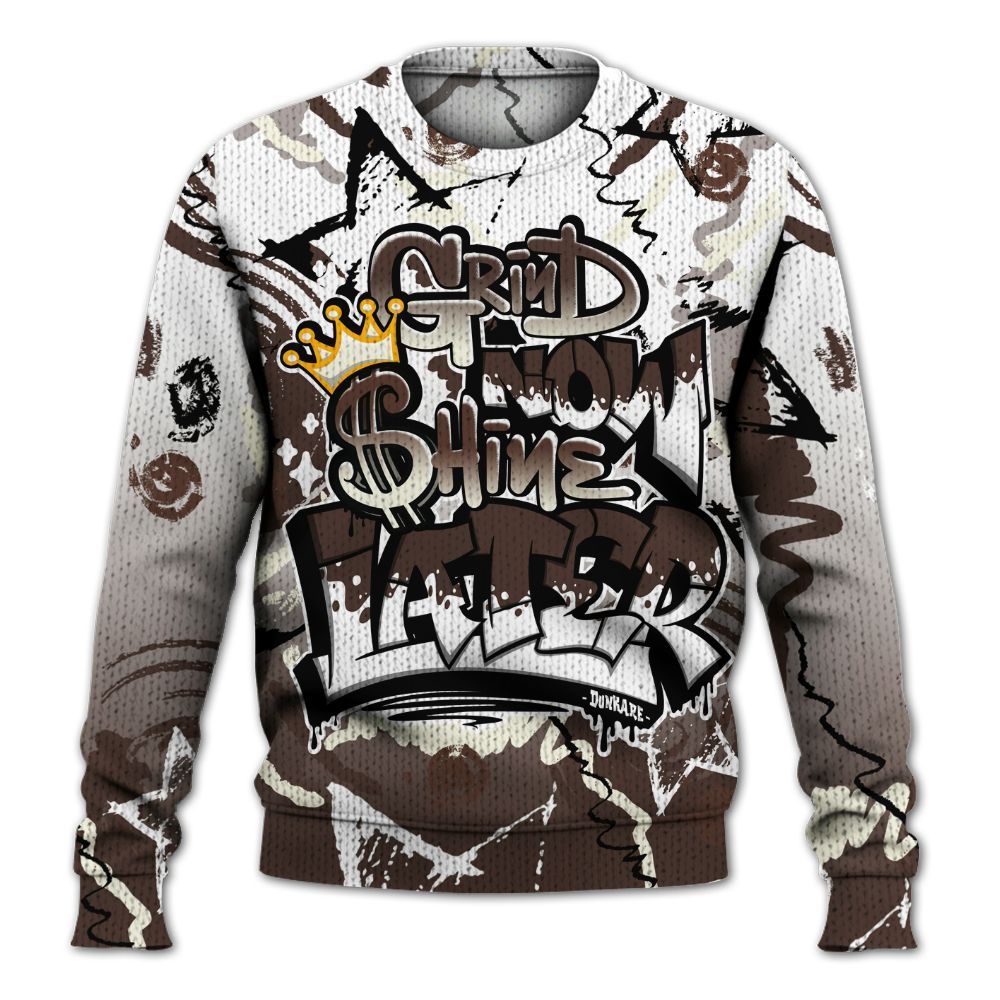 Knitted Sweater To Match SoleFly Cafecito 12s - Grind Shine Later Drip