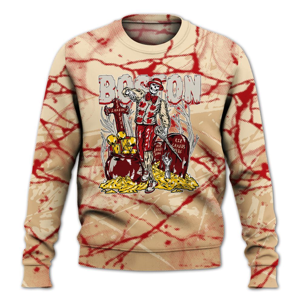 Sweatshirt To Match Dunk Low Strawberry Waffle - Goldrush Skeleton Profound All Over Print