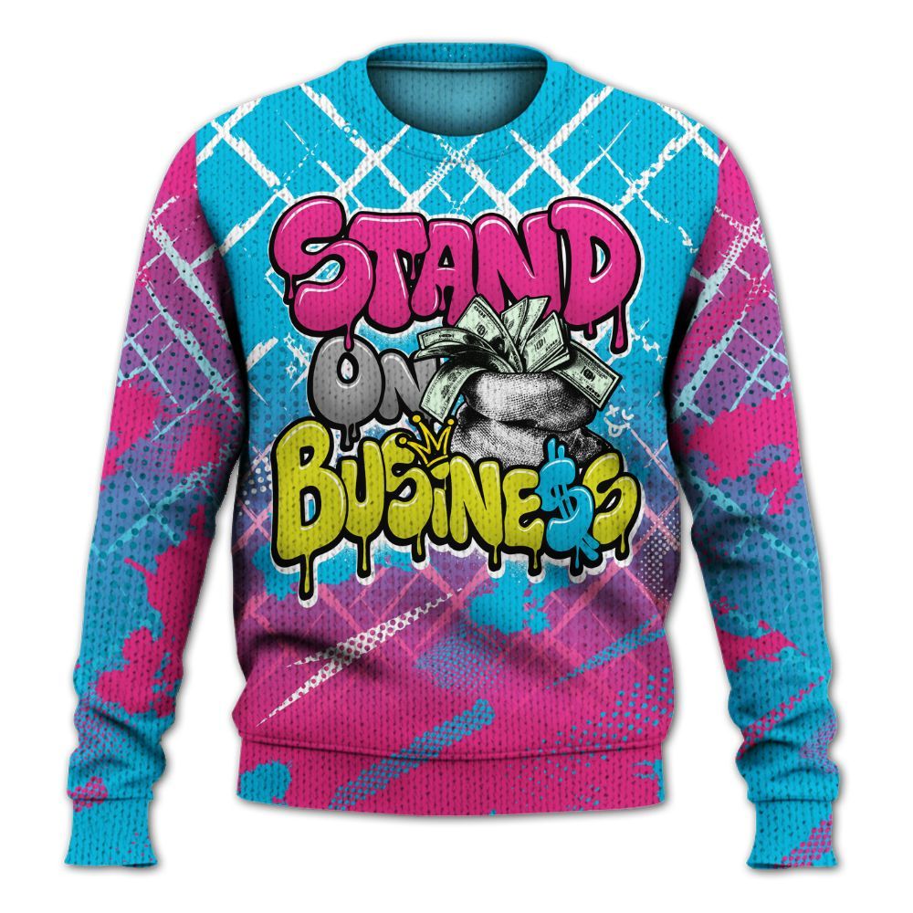 Knitted Sweater To Match Tokyo Nights Stewie 3s - Halftone Stand Business Dripping