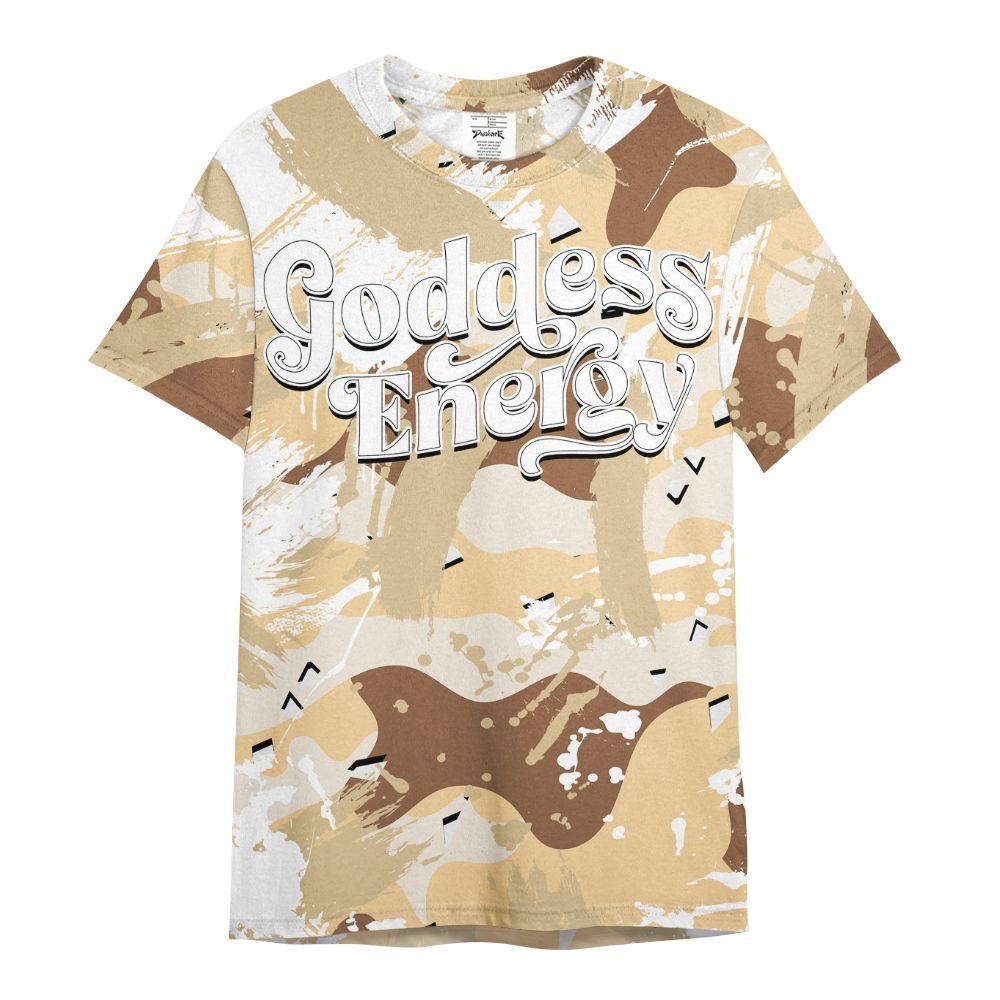 Shirt To Match Desert Camo 3s - Goddess Energy Retro All Over Print
