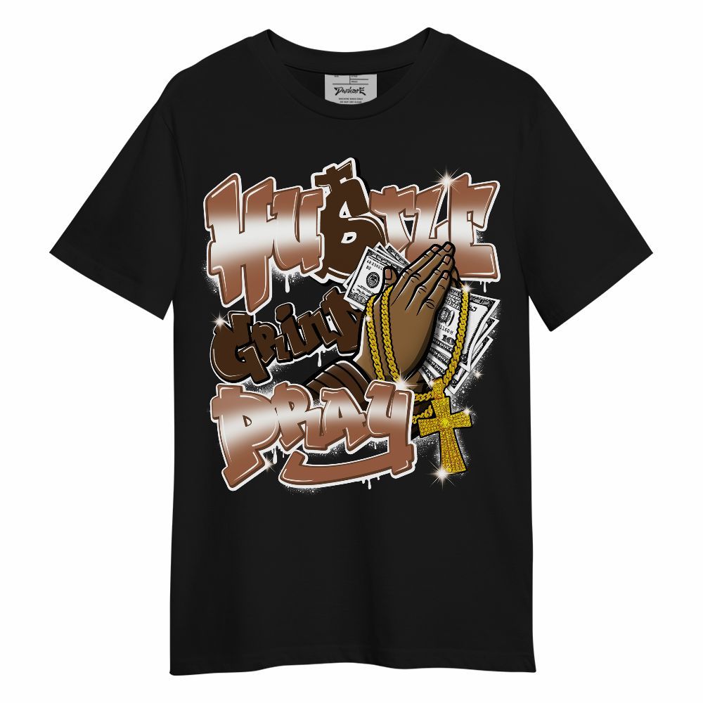 Shirt To Match Air Foamposite Metallic Copper - Hustle, Money Pray Streetwear Unisex Shirt