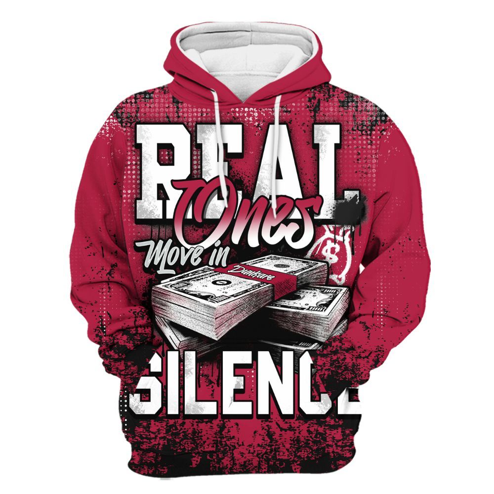 Hoodie To Match Toro Bravo 4s - Move In Silence Money Street Retro All Over Print