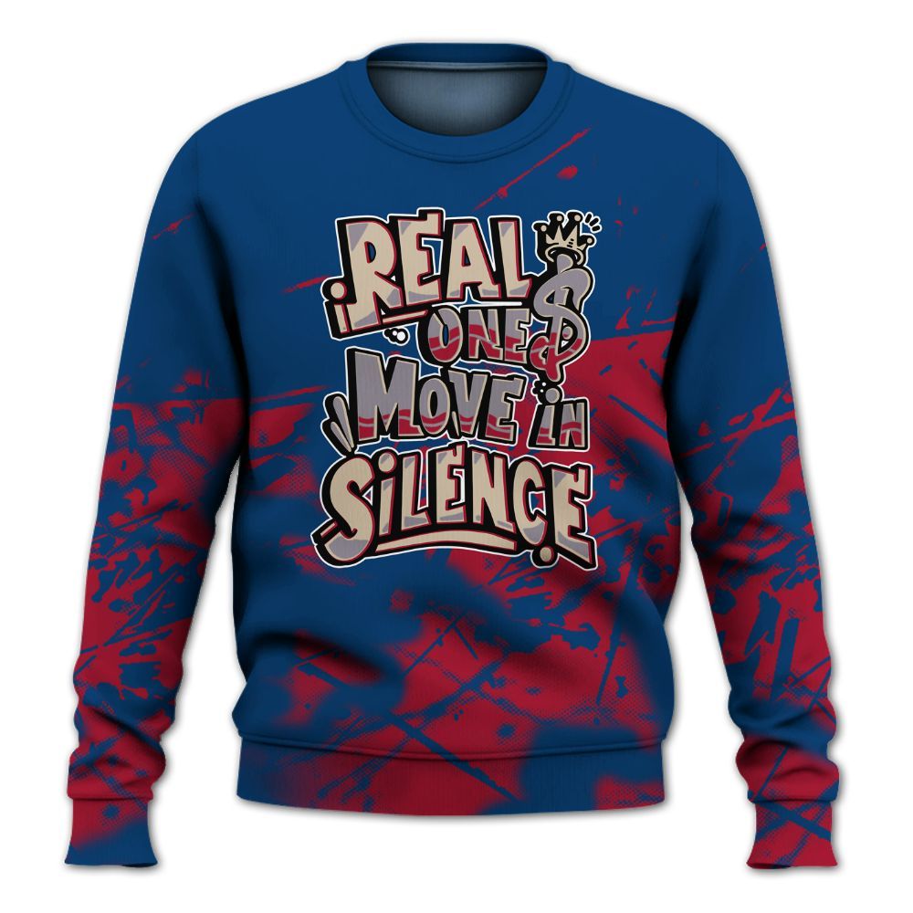 Sweatshirt To Match Rare Air 4s - Ones Move In Silence Graphic All Over Print