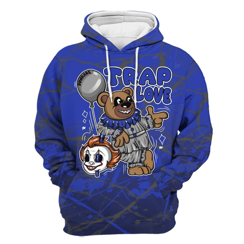 Hoodie To Match Air Max Plus Black Racer Blue - Trap Loves Bear Profound All Over Print