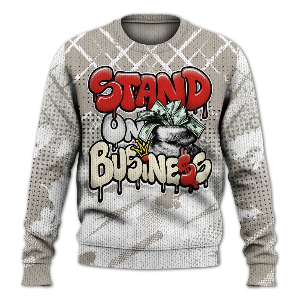 Knitted Sweater To Match Low OG Phantom 1s - Halftone Stand Business Dripping