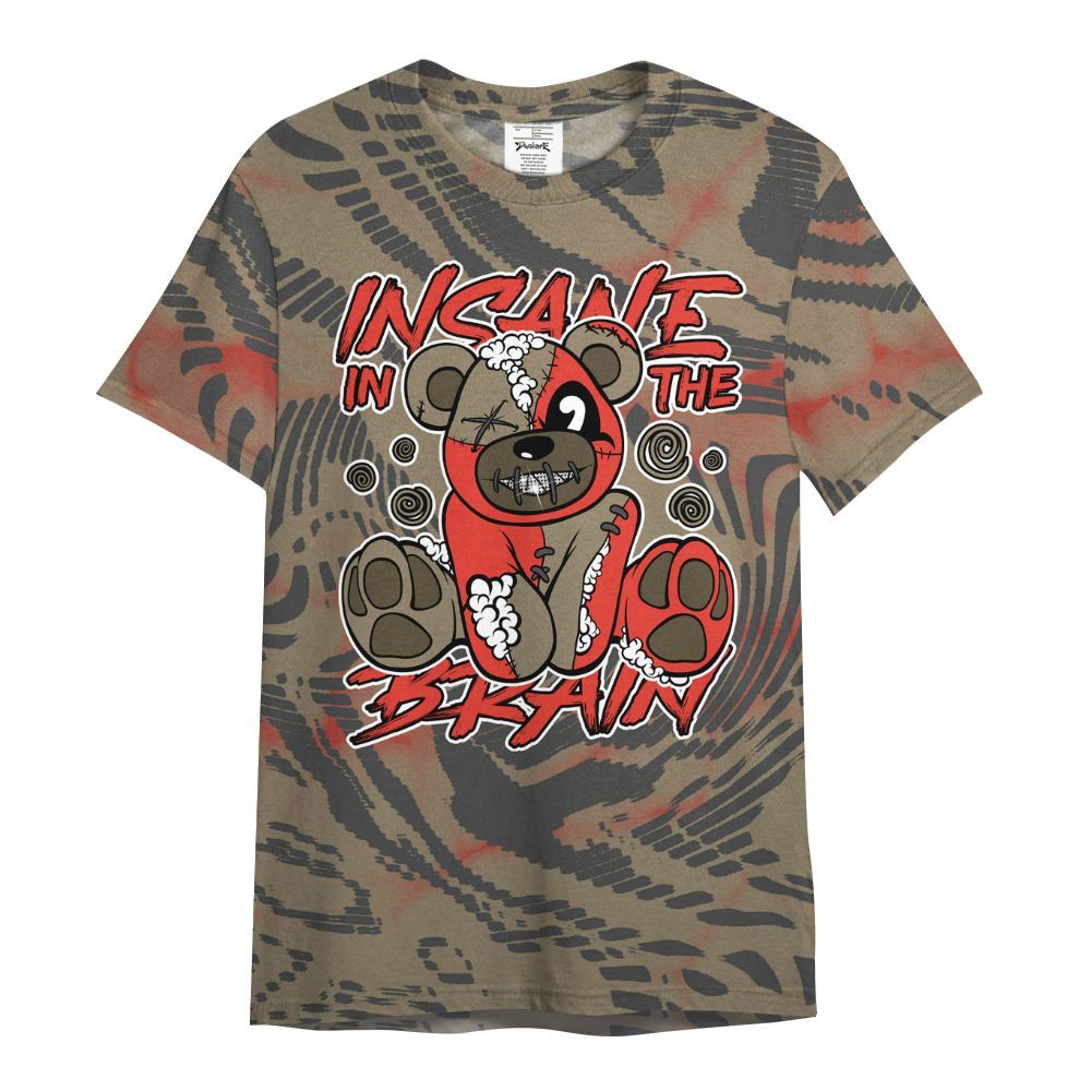 Shirt To Match Olive 9s - Insanes Bear Fume All Over Print