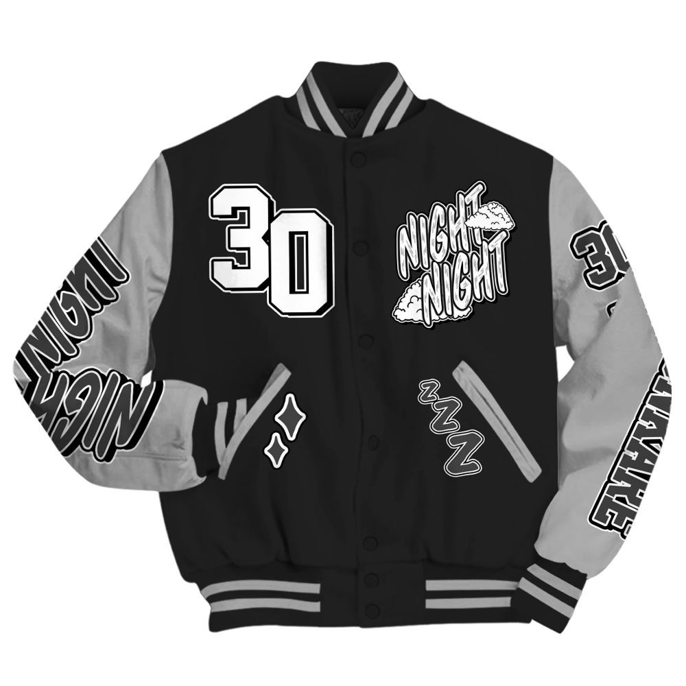 Varsity Jacket To Match NOCTA Black 2s - Seeya Skeleton All Over Print