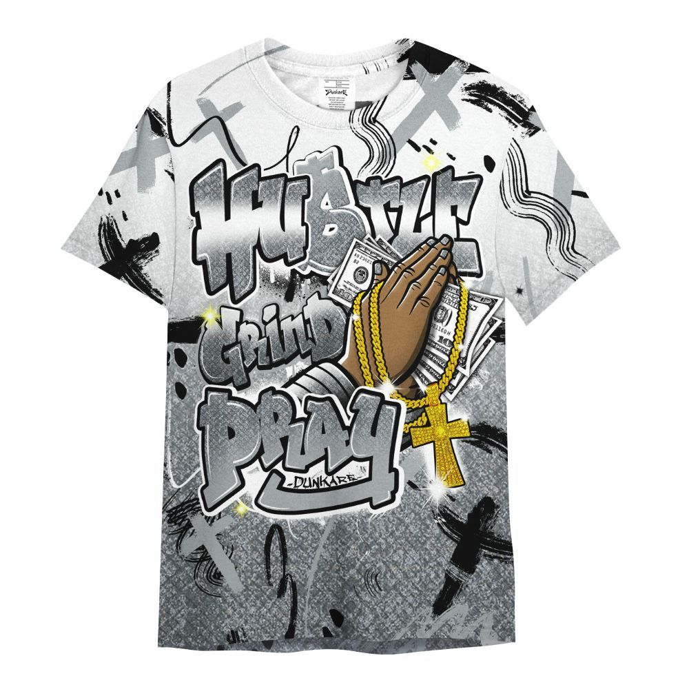 Shirt To Match Low CNY Year Of The Snake 11s - Money Hustle Grind Pray All Over Print