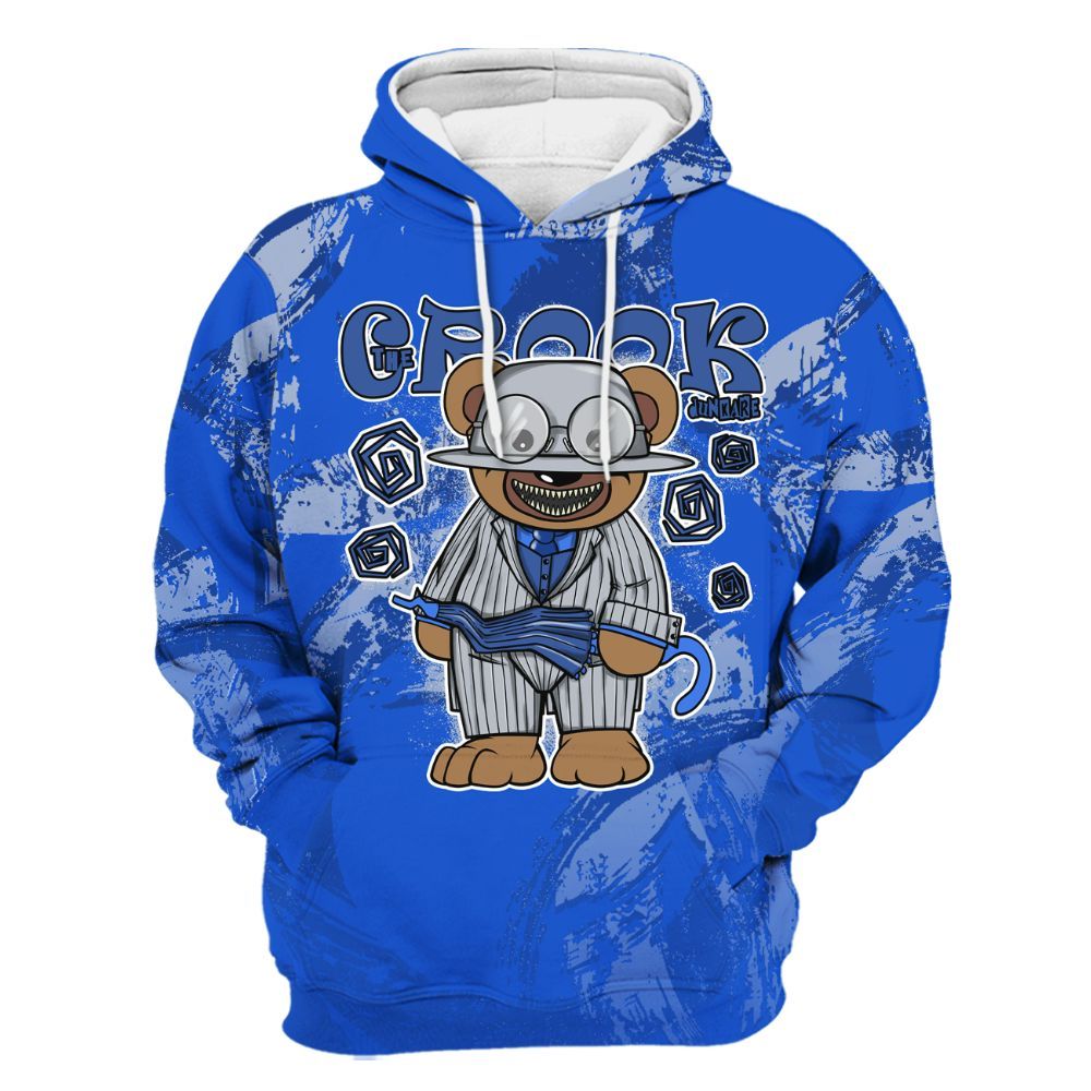 Hoodie To Match Air Foamposite One Royal - Swindler Bear Circle Slpash All Over Print