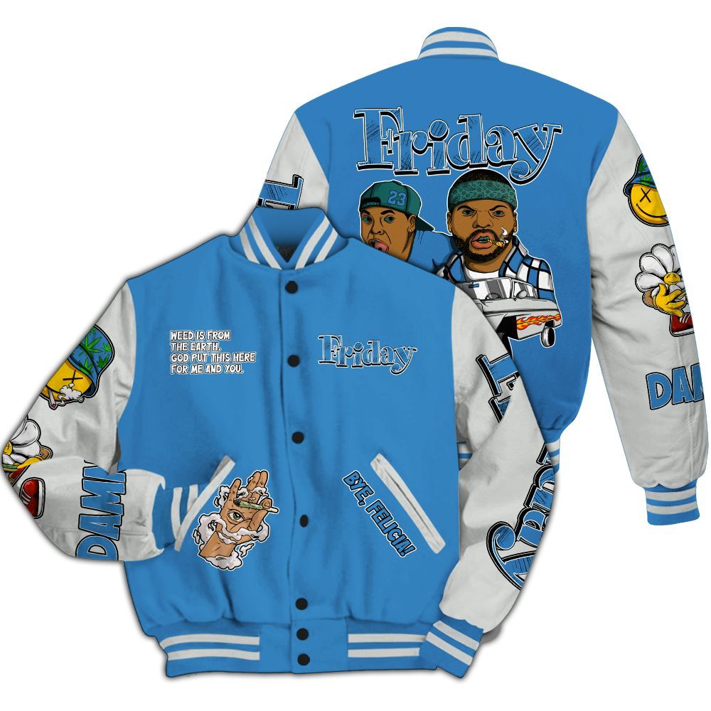 Varsity Jacket To Match Low Carolina 17s - Friday Sneaker Stress Style All Over Print