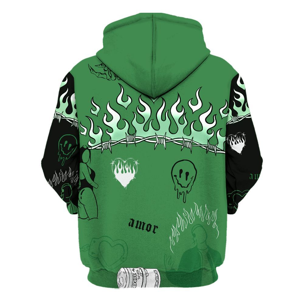Hoodie To Match Lucky Green 1s - Snake Trust No One All Over Print