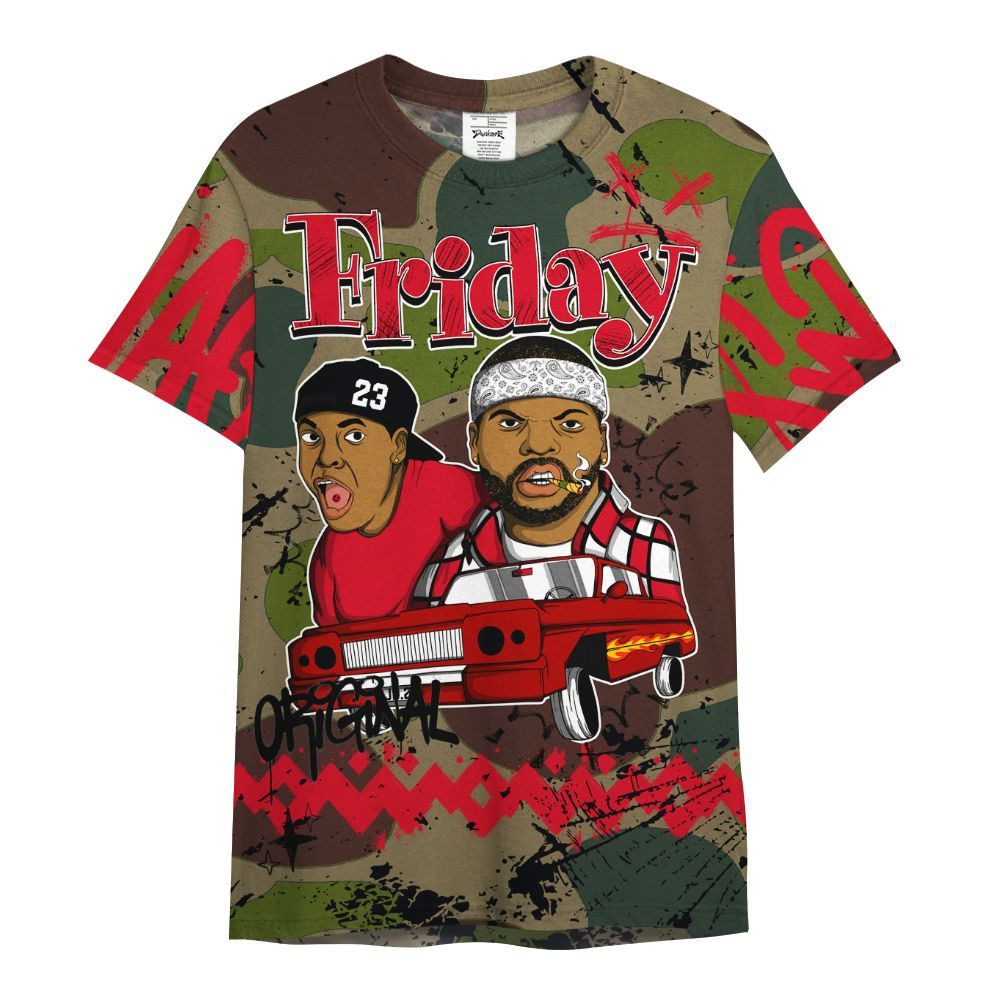 Shirt To Match Air Max 90 Duck Camo Red - Friday Sneaker Crayon All Over Print