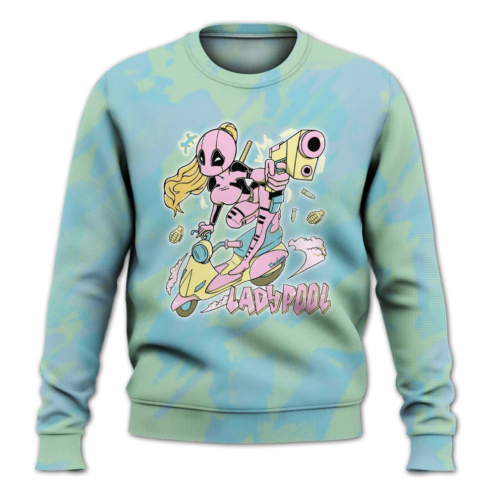 Sweatshirt To Match SB Dunk Low Visty - Lady Pool Cartoon Abstract Halftone All Over Print