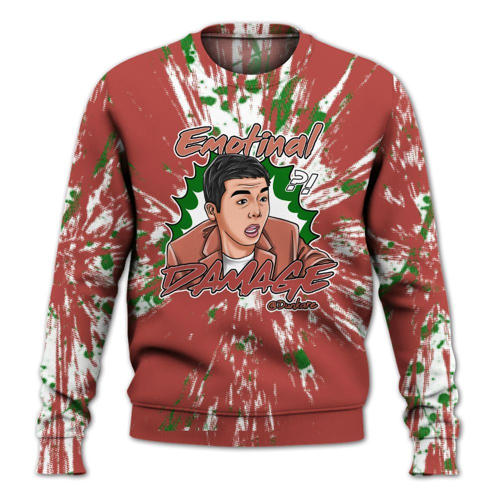 Sweatshirt To Match Dune Red 13s - Damaged Meme Shirt Unisex Outfit All Over Print