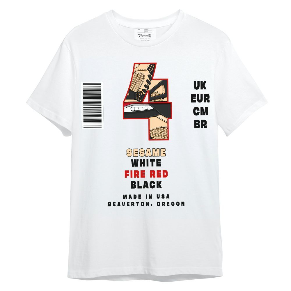 Shirt To Match Retro Pizza GS 4s - Sneaker Label Number 4 Graphic