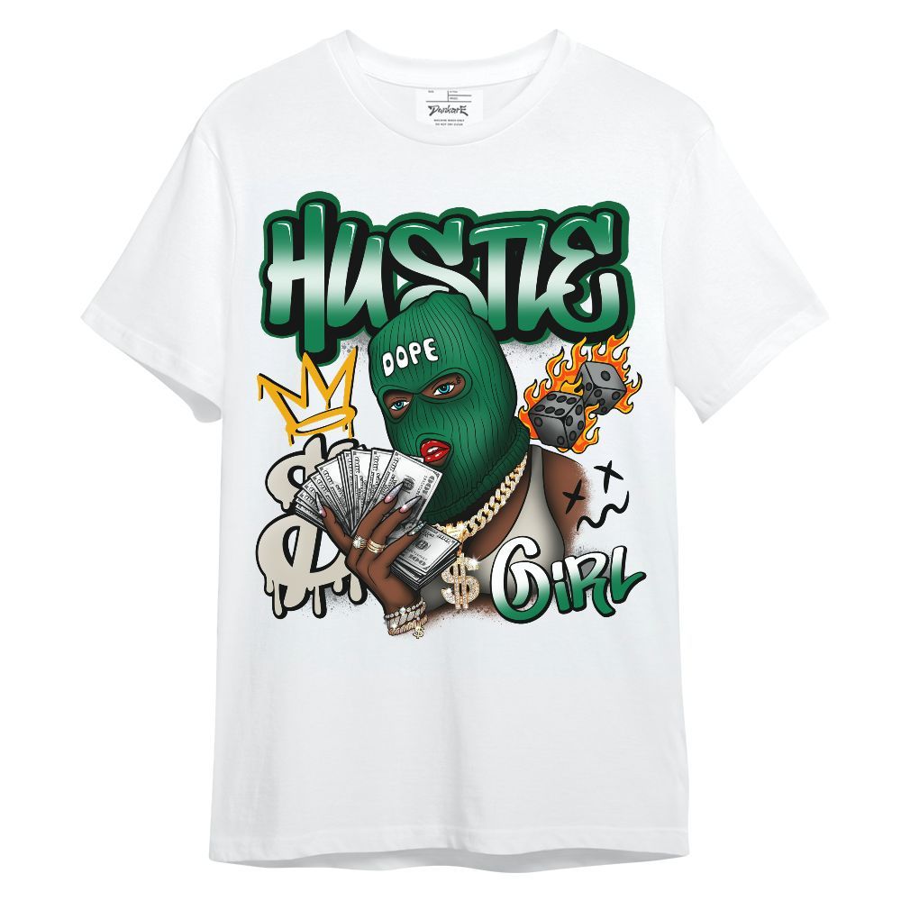 Shirt To Match Lucky Green 2s - Money Hustles Girl Streetwear Unisex Shirt