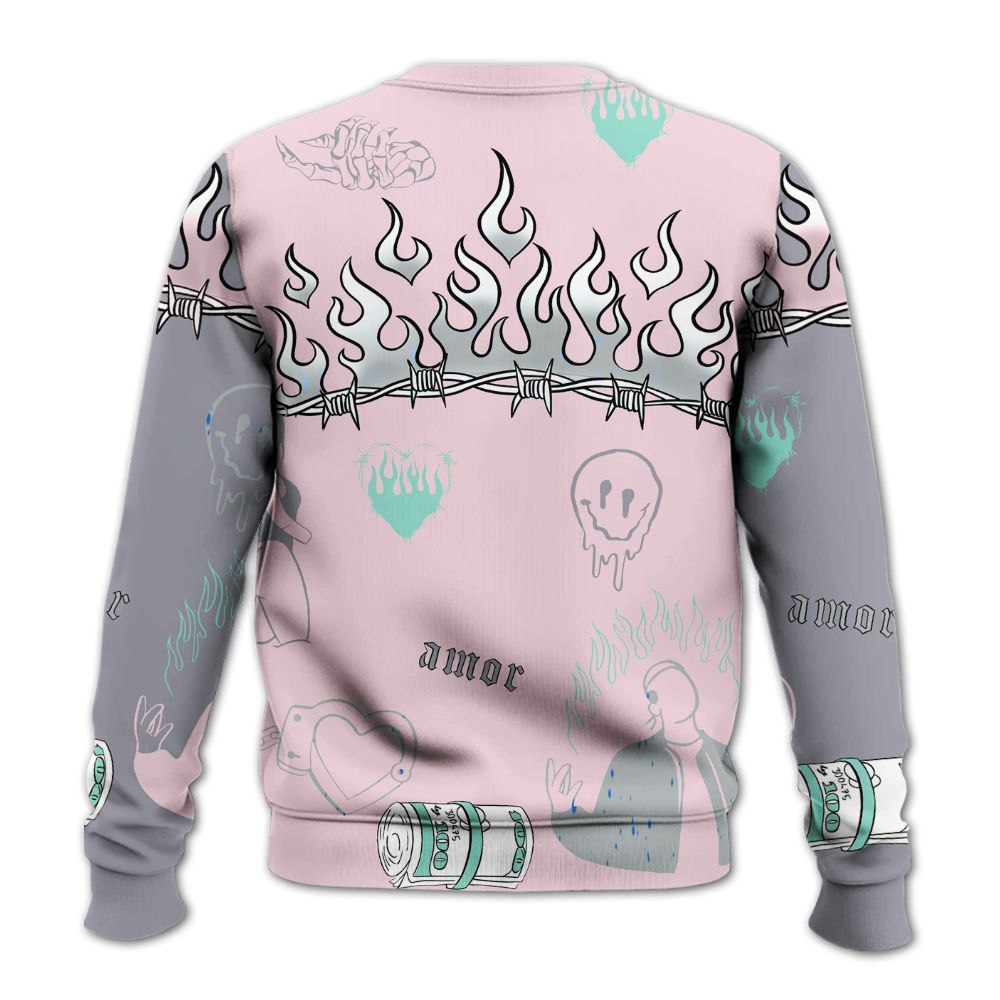 Sweatshirt To Match Retro Easter 5s - Snake Trust No One All Over Print