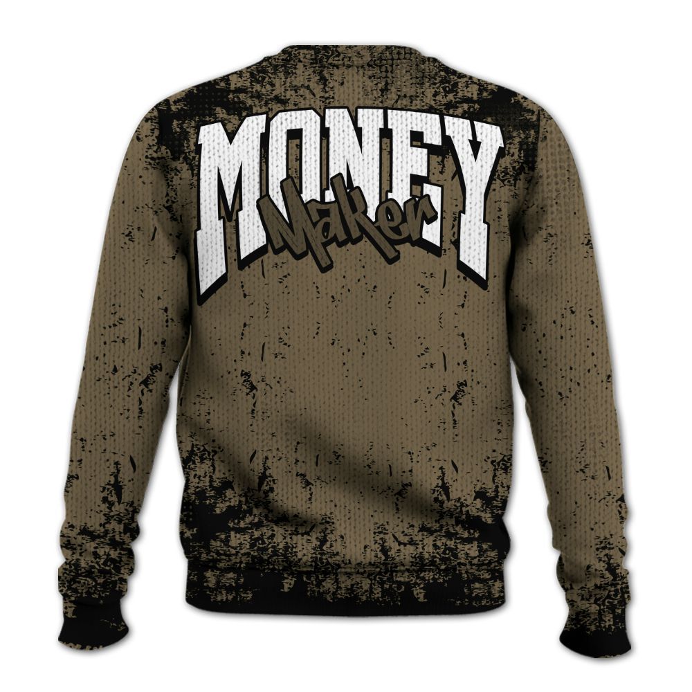 Knitted Sweater To Match Olive 9s - Move In Silence Money Street Retro
