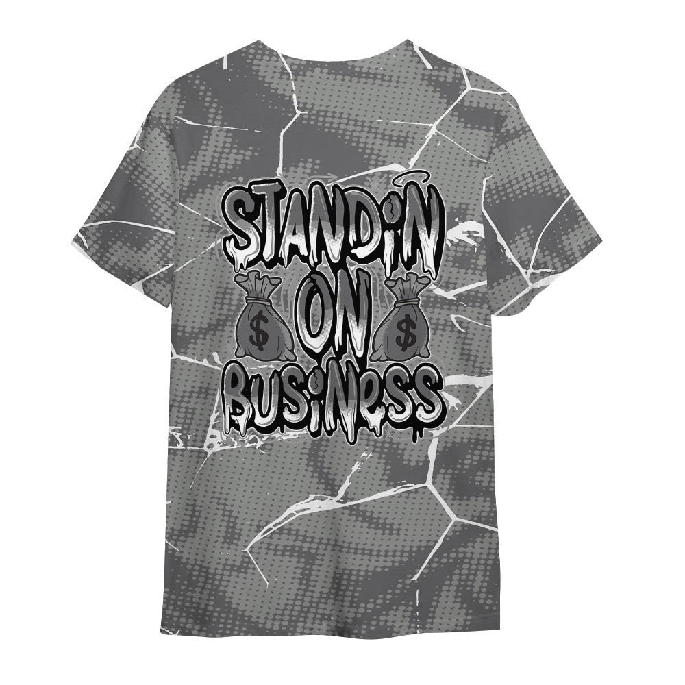 Shirt To Match Paris Cement Grey 4s - Standin' Business White Graphic Crack Shirt Unisex