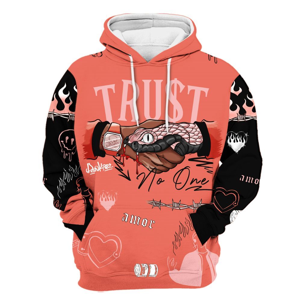 Hoodie To Match Low OG PSG 1s - Snake Trust No One All Over Print