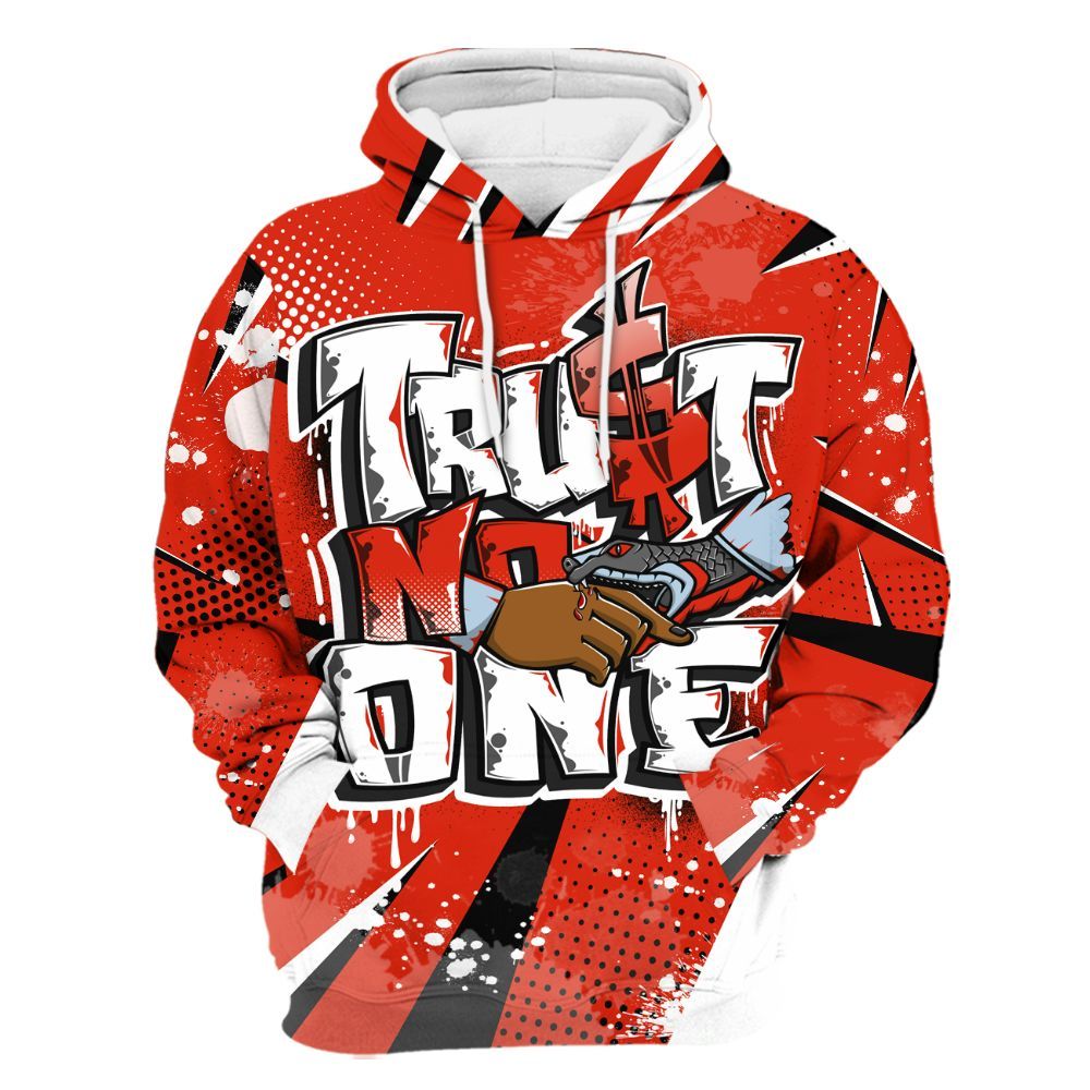 Hoodie To Match Retro Cherry 11s - Poly Trust No One Dripping All Over Print
