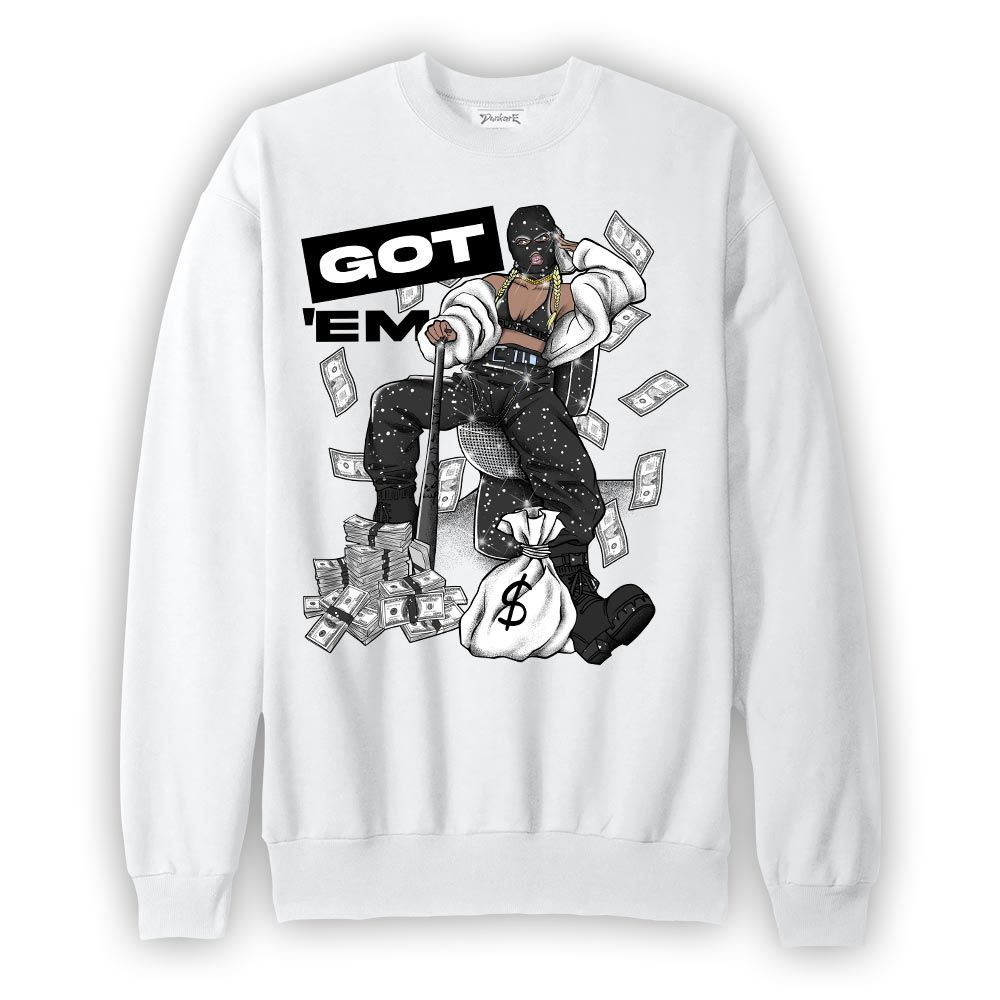 Sweatshirt To match Reverse Black White 6s Sweatshirt - Got Em 2 Unique Graphic