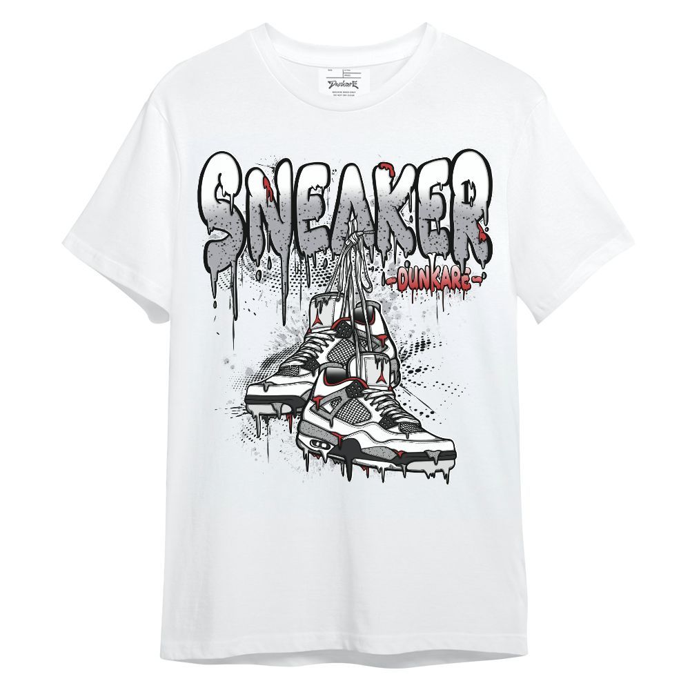 Shirt To Match White Cement 4s - Sneaker Shoes Dripping Graphic