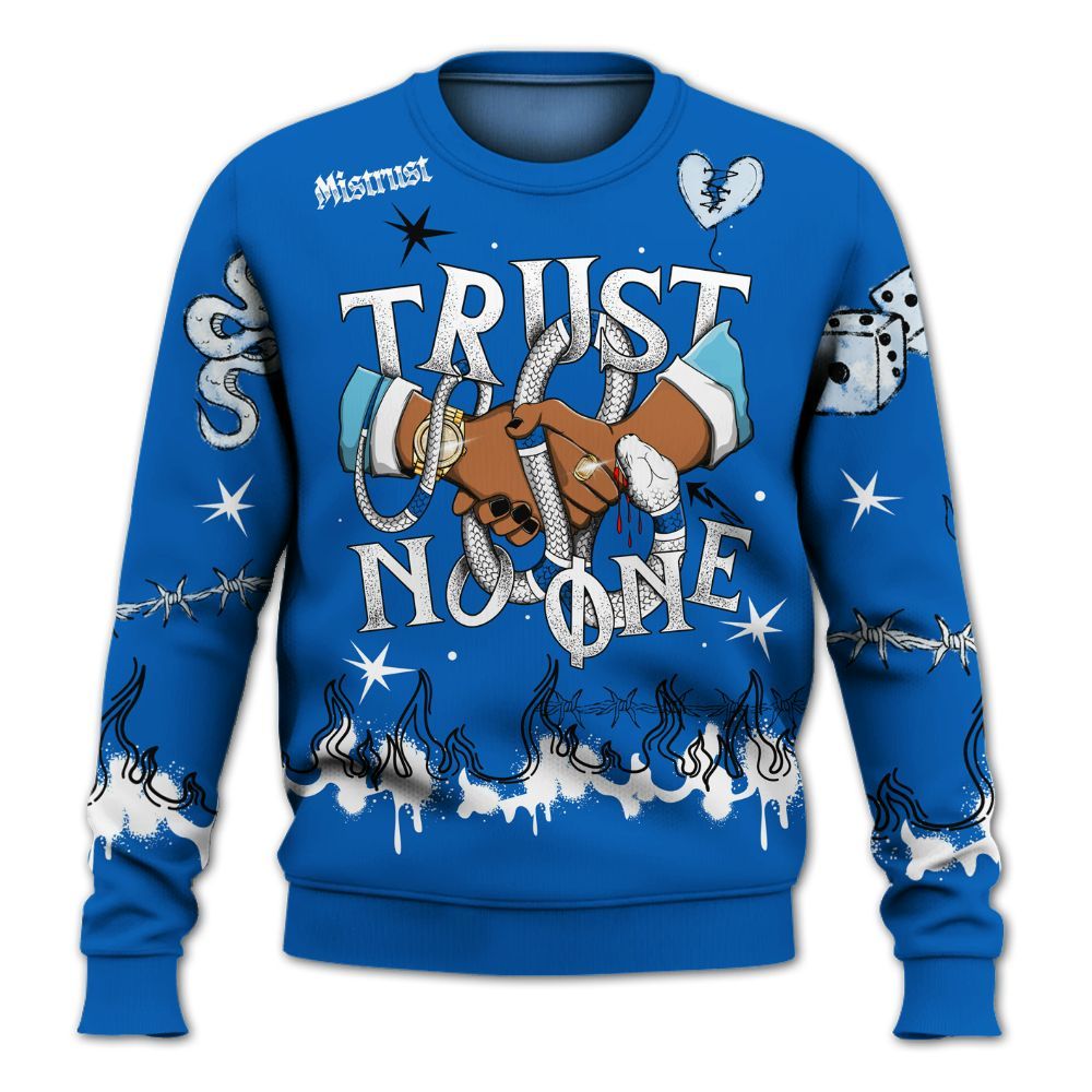 Sweatshirt To Match Dunk Low Argon - Trust No One Snake-Bite Doodle Crayon All Over Print