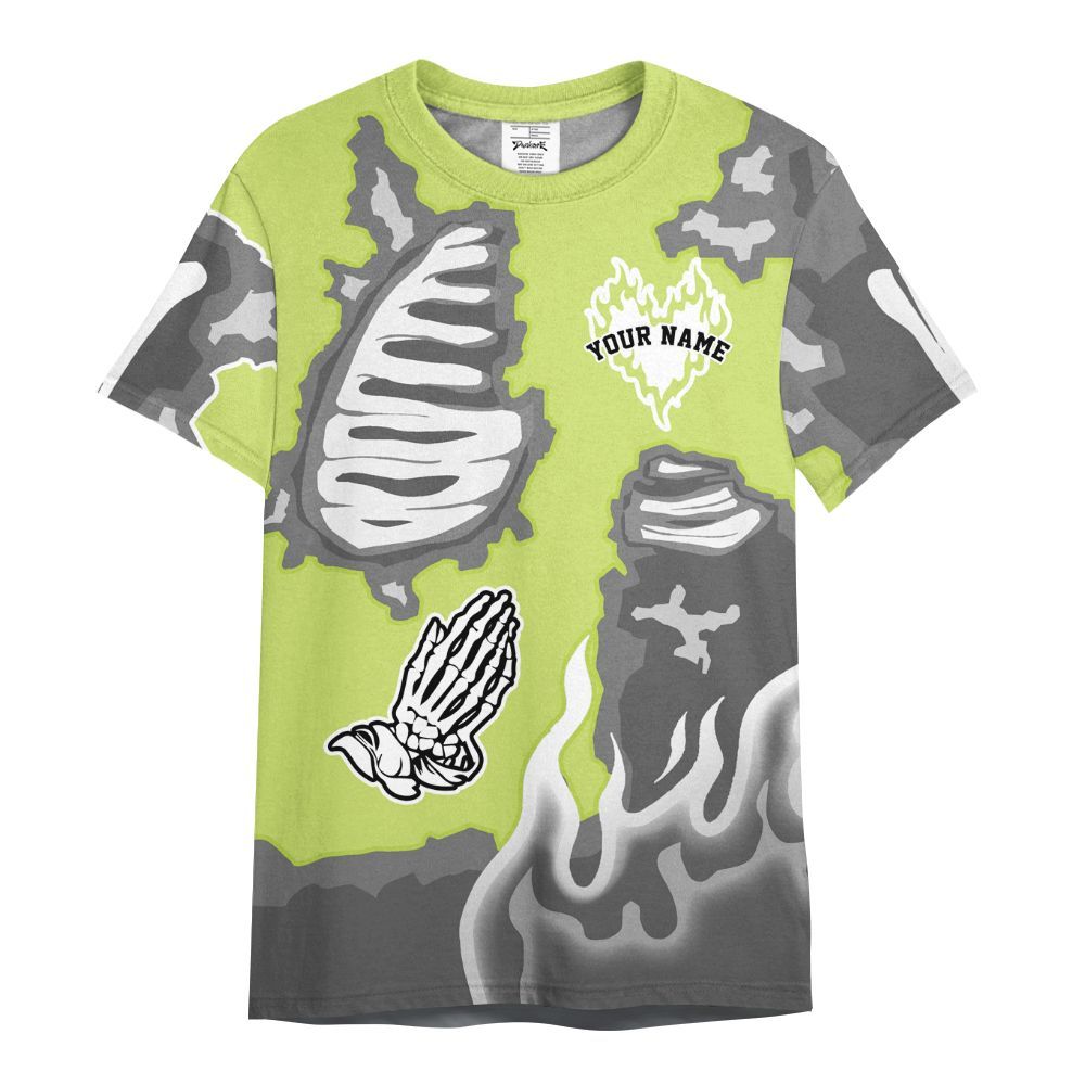 Shirt To Match Light Lemon Twist 4s - Dislike Us Graphic Burning Custom Name All Over Print