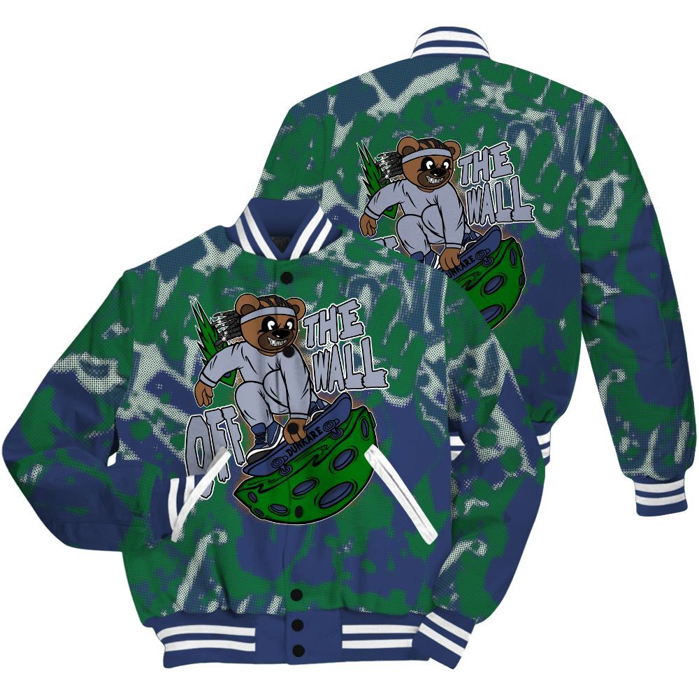 Varsity Jacket To Match Midnight Navy 13s Shirt - Quirky Bear Street All Over Print