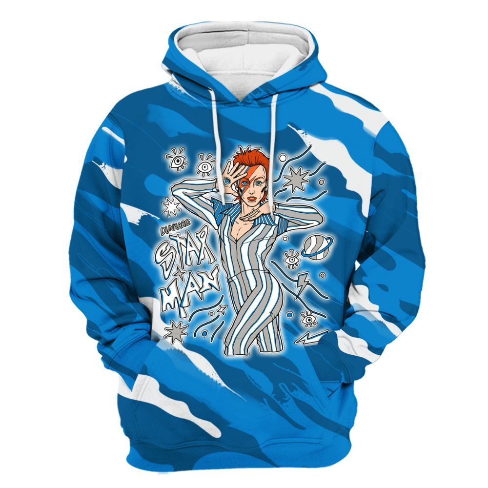 Hoodie To Match Military Blue 4s - Starmans Graphics Colored All Over Print