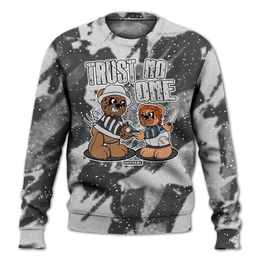 Sweatshirt To Match Reverse Oreo 6s - Trust No One Bear Abstract Halftone All Over Print